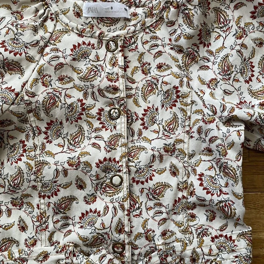 Zara Belted Floral Jumpsuit Size 8‎